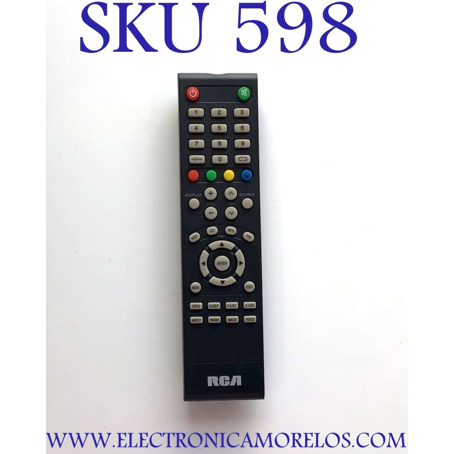 CONTROL REMOTO PARA TV RCA NUMERO DE PARTE YS-514-2